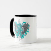 Coole Wings des Ovarialkarzinoms Tasse (Vorderseite Links)