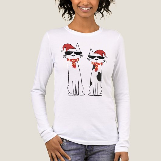 Coole Winterkatzen Tri-Blend Shirt (Vorderseite)