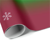 Coole Winterschneeflocken mit Regenbogen Geschenkpapier (Rolleneckpunkt)