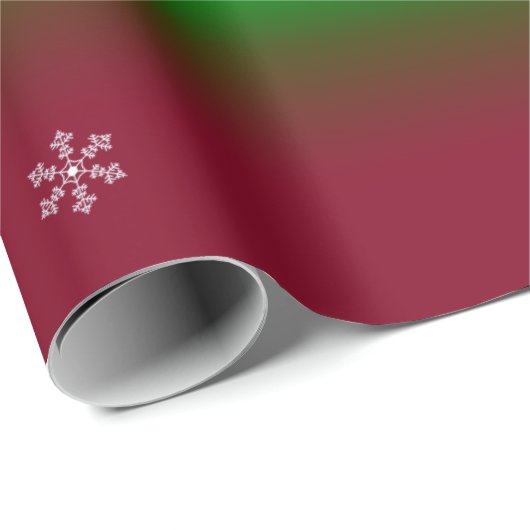 Coole Winterschneeflocken mit Regenbogen Geschenkpapier (Rolleneckpunkt)