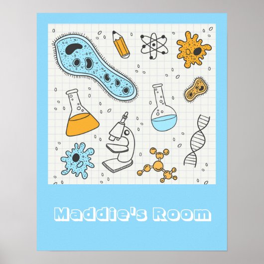 Coole Wissenschaftsbiologie Mädchenname Plakat (Vorne)