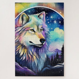 Coole Wolf-Tierliebhaber Puzzle