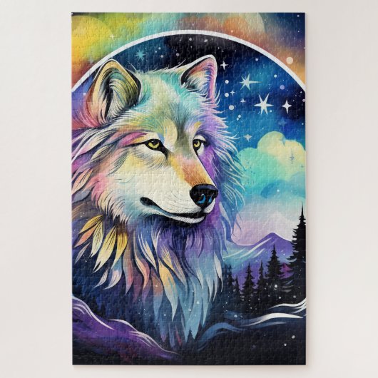 Coole Wolf-Tierliebhaber Puzzle (Vertikal)