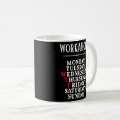 Coole Workaholische Anstellung Kaffeetasse (VorderseiteRechts)