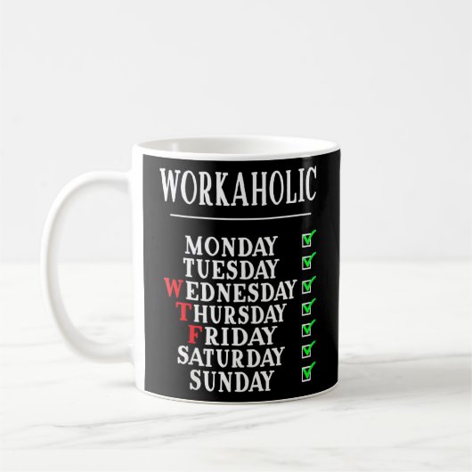 Coole Workaholische Anstellung Kaffeetasse (Links)