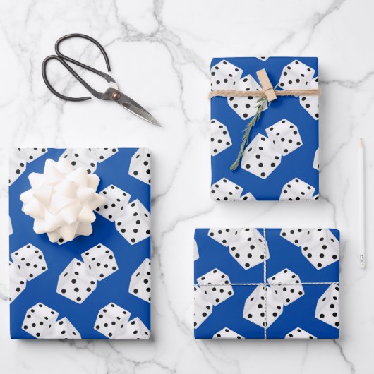 Coole Würfel Geschenkpapier Set (Vorderseite)