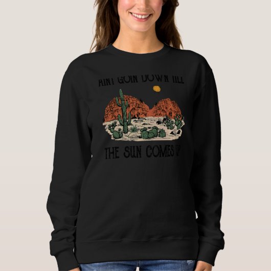 Coole Wüstenlandschaft geht über Land Wes Sweatshirt (Vorderseite)