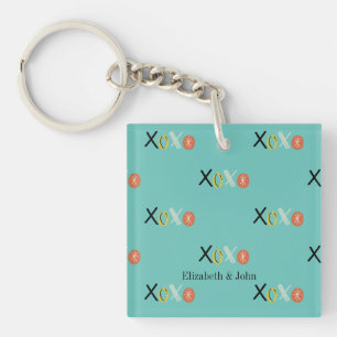 Coole "XOXO" Herzen Valentinstag Mintgrün Schlüsselanhänger