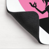 Coole Yoga-Mädchen-Silhouette Mousepad (Ecke)