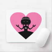 Coole Yoga-Mädchen-Silhouette Mousepad (Mit Mouse)
