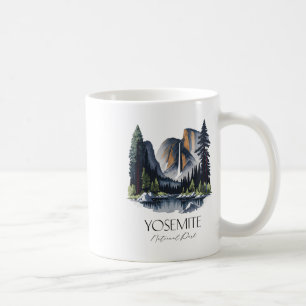 Coole Yosemite National Park Wanderung Wasserfarbe Kaffeetasse