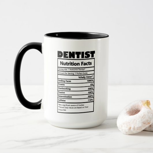 coole Zahnärzte - Fakten Tasse (Mit Donut)
