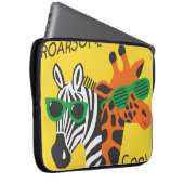 Coole Zebra Giraffe Cartoon Illustration Laptopschutzhülle (Vorne Rechts)