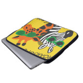 Coole Zebra Giraffe Cartoon Illustration Laptopschutzhülle (Vorne Knopf)