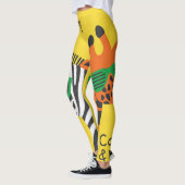Coole Zebra Giraffe Cartoon Illustration Leggings (Links)