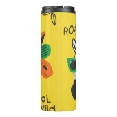 Coole Zebra Giraffe Cartoon Illustration Thermosbecher (Rückseite)