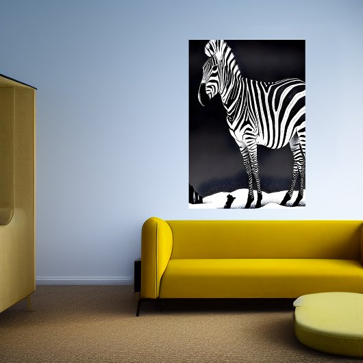 Coole Zebra-Kunst | AI Art Poster