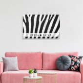 Coole Zebra-Mustertextur Leinwanddruck (Insitu (Wohnzimmer))