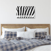 Coole Zebra-Mustertextur Leinwanddruck (Insitu (Schlafzimmer))