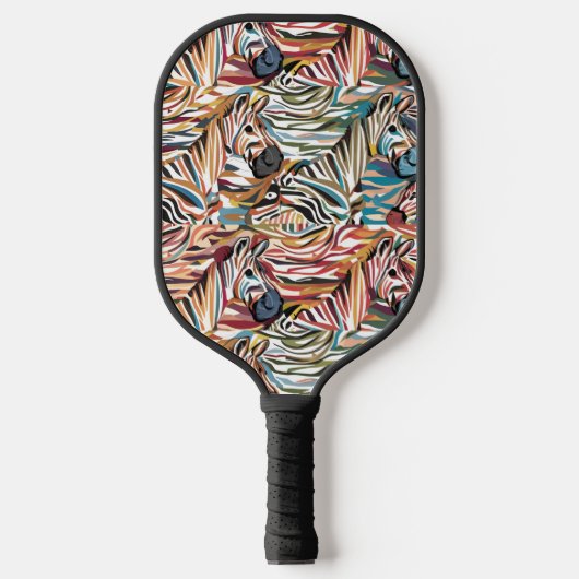 Coole Zebra Print Abstrakt Art Pickleball Schläger (Vorderseite)