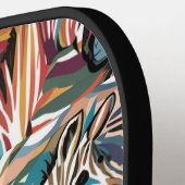Coole Zebra Print Abstrakt Art Pickleball Schläger (Linke Seite)
