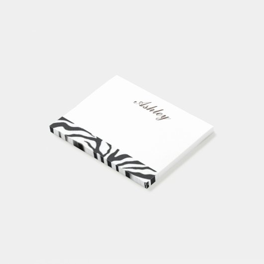 Coole Zebra Print Post-it Klebezettel (angewinkelt)