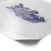 Coole Zebra-Spritzer Fotodruck (Ecke)