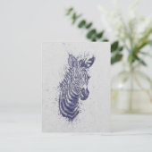Coole Zebra-Spritzer Postkarte (Stehend Vorderseite)