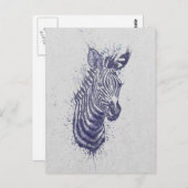 Coole Zebra-Spritzer Postkarte (Vorne/Hinten)