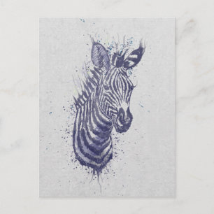 Coole Zebra-Spritzer Postkarte