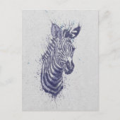 Coole Zebra-Spritzer Postkarte (Vorderseite)
