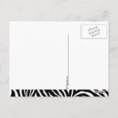 Coole Zebra-Streifenkarte Postkarte (Rückseite)