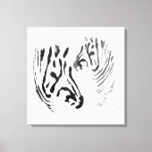 Coole Zebra Wildlife Art Leinwanddruck (Vorderseite)
