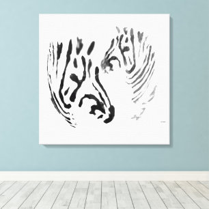 Coole Zebra Wildlife Art Leinwanddruck
