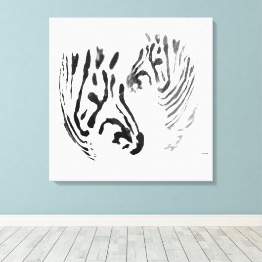Coole Zebra Wildlife Art Leinwanddruck (Insitu (Holzboden))