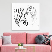 Coole Zebra Wildlife Art Leinwanddruck (Insitu (Wohnzimmer))