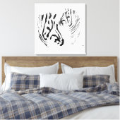 Coole Zebra Wildlife Art Leinwanddruck (Insitu (Schlafzimmer))