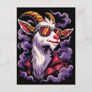 Coole Ziege mit Sonnenbrille T-Shirt – Lustig Chil Feiertagspostkarte
