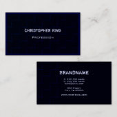 Coole Ziegel Muster Dunkelblau Beruflich Visitenkarte (Vorne/Hinten)