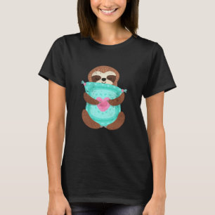 Coole Zoo-Tier schlafende Faultier Tierpfleger Män T-Shirt