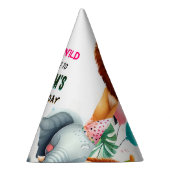 coole Zoo zebra Safari in zwei Wildnis 2. Geburtst Partyhütchen (Rechts)