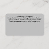 Coole Zuhause- und Office-Technologie Visitenkarte (Rückseite)