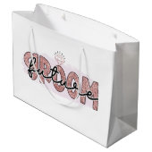 Coole Zukunft Grob-Engagement-Partei Große Geschenktüte (Rückseite Schrägansicht)