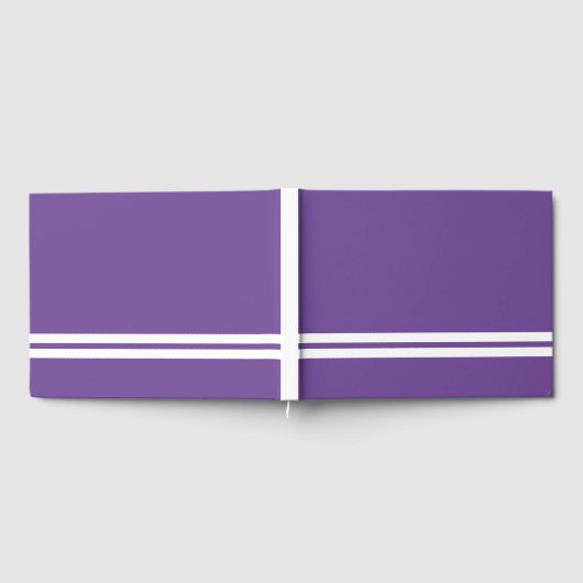 Coole, zweifarbige Streifen am Boden auf Lila Gästebuch (Voll)