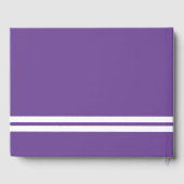 Coole, zweifarbige Streifen am Boden auf Lila Gästebuch (Rückseite)