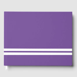 Coole, zweifarbige Streifen am Boden auf Lila Gästebuch