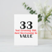 COOLEN 33 JAHRE ALTE GEBURTSTAGSGESTALTUNGEN POSTKARTE (Stehend Vorderseite)