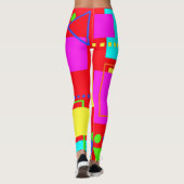 COOLEN ACHTSTÄTIGKEITEN ERA FORM PATTERN 80er NEON Leggings (Rückseite)