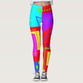 COOLEN ACHTSTÄTIGKEITEN ERA FORM PATTERN 80er NEON Leggings (Vorderseite)
