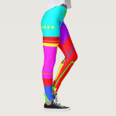 COOLEN ACHTSTÄTIGKEITEN ERA FORM PATTERN 80er NEON Leggings (Rechts)